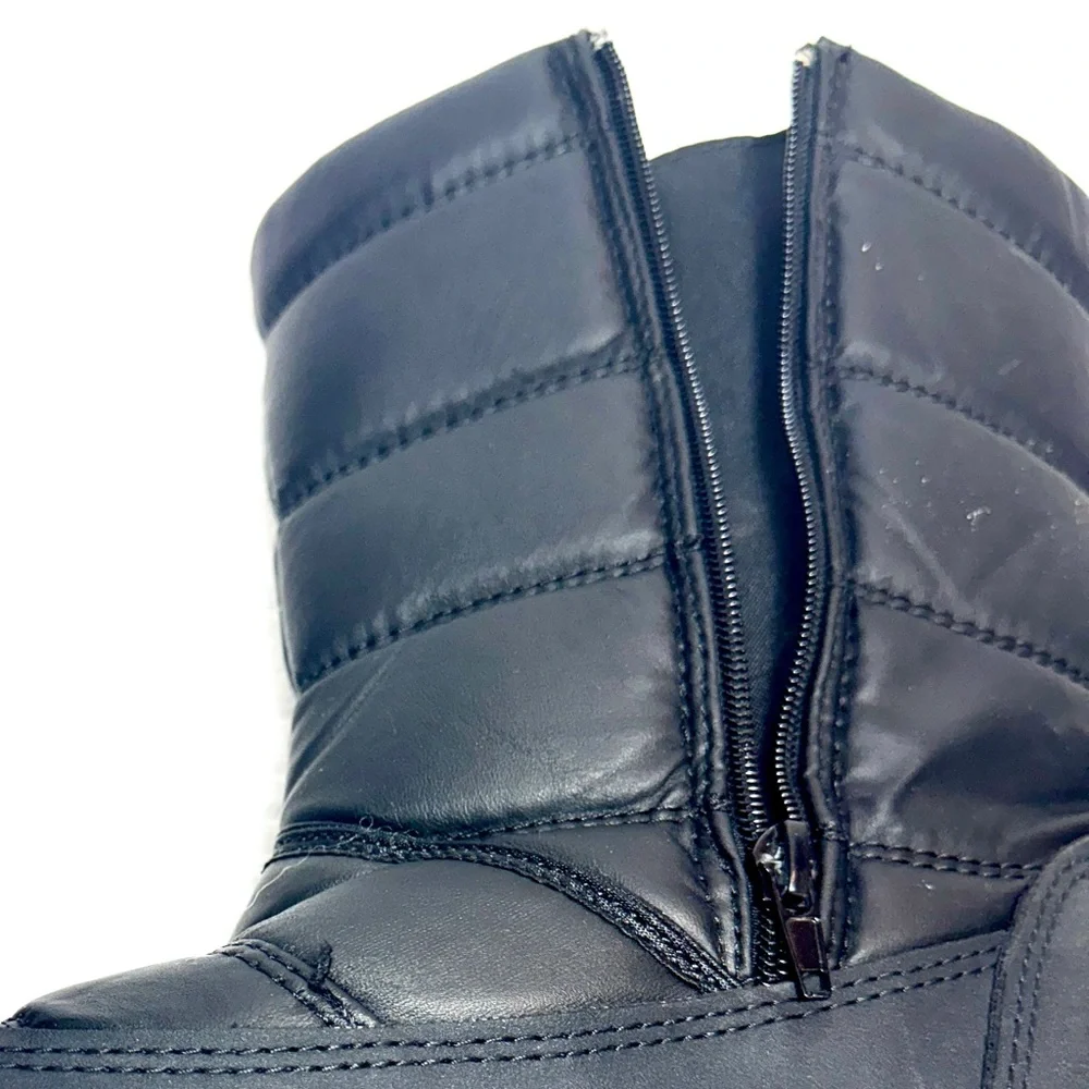Magellan Seasons Black Quilted Winter Boots Shoes